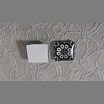 vierkante glazen cabochon 25mm 044 