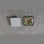 glazen vierkante cabochon 25mm 040 