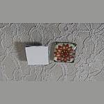 vierkante glazen cabochon 25mm 035 