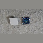 vierkante glazen cabochon 25mm 030 