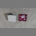 vierkante glazen cabochon 25mm 029 