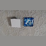 vierkante glazen cabochon 25mm 027 