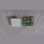 vierkante glazen cabochon 25mm 026 