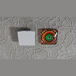 glazen vierkante cabochon 25mm 022 