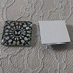 vierkante glazen cabochon 25mm 010 