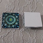 vierkante glazen cabochon 25mm 009 
