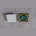 vierkante glazen cabochon 25mm 008 