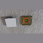 vierkante glazen cabochon 25mm 005 