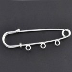 Brochehouder Zilver 3 ringen 70x20mm N°003-par1 