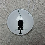 glazen cabochon rond 20mm cat 012 