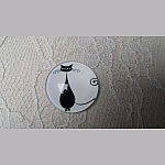 glazen cabochon rond 20mm cat 005 