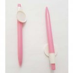Roze pen met cabochonhouder 25 mm