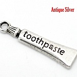Tandpasta Tube Charm Zilver