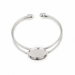 1 Bracelet support cabochon + 1 cabochon verre 20 mm N°01-02