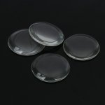 Cabochon Rond 58 mm in helder glas
