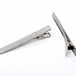 Set van 5 krokodillenklemmen - Zilver 75 mm x 9 mm