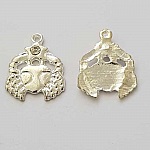 Sterrenbeeld bedel Kreeft Zilver Metaal N°04 met strass steentjes