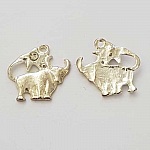 Sterrenbeeld bedel Stier Zilver Metaal N°04 met strass steentjes