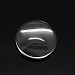5 Cabochons Rond 12 mm in transparant braamglas N°03