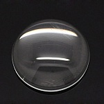 15 Cabochons Rond 10 mm in helder braamglas N°02