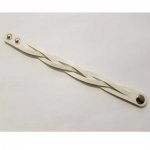 Gevlochten leren riem wit