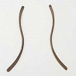 Staaf gebogen metaal Zilver 1 ring N°02 Brons