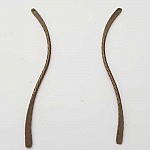 Staaf gebogen metalen staaf verzilverd 1 ring N°03 Brons