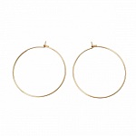 Support Boucle d'oreille Créole en Acier Inoxydable Doré N°03-35 mm x 5 paires