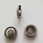 Perle passant pour cuir 10 mm Argent N°16