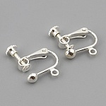 Support Boucle d'oreille Clip réglable à vis argenté 16 x 18 mm x 1 paire