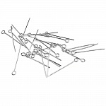 10 Clous à tiges à tête ronde acier inoxydable 30 mm Argent