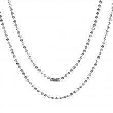 Ketting N°02 kogelketting 304 roestvrij staal 60 cm -2mm