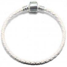 Europese gevlochten armband Clip Uni 02 VAN 15 TOT 23 CM Wit