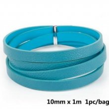 Leer 10 mm Pauwblauw 1 meter