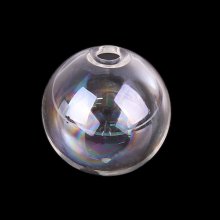 1 Ronde glazen bol 20mm AB Transparant om te vullen