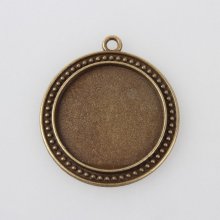 10 x 30mm bronzen cabochonhouders, cabochonhangers 88AB 