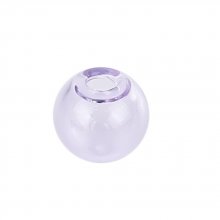 10 Glazen bollen rond 12mm Paars om te vullen