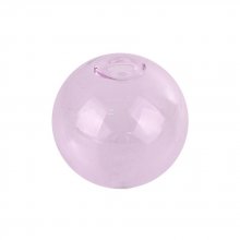 10 Glazen bollen 12mm rond Roze om te vullen