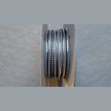 Leder Zilver Spiegel 06 mm Swarovski Strass per 20 cm