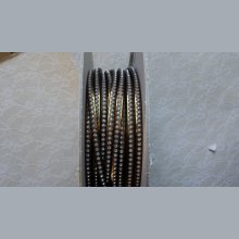 Leer Brons Spiegel 06 mm Swarovski Strass per 20 cm