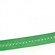 Lederen kogel B-Groen 10 mm met nikkelvrije kogelketting per 20 cm