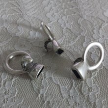 Zamak haaksluiting voor leer Rond 05 mm