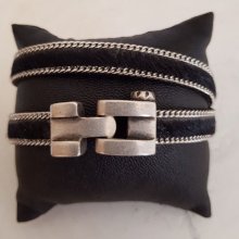 Zamak haaksluiting voor leer 10 mm