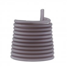 1 meter Pvc Holle Koord 3 mm Rookgrijs