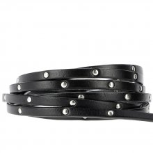 Zwart leer 05 mm Klinknagel per 20 cm