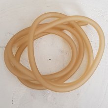 1 meter Pvc holle koord 6,5 mm Champagne 2