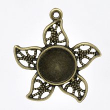 1 cabochonhouder 12 mm N°08 Brons