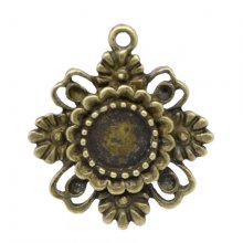 1 cabochonhouder 08 mm N°06 Brons