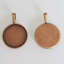 1 cabochonhouder 25 mm N°01 Brons