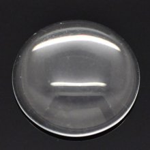 Cabochon Rond 16 mm in transparant braamglas N°06
